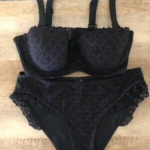 Pour Moi Black Langerie Style Bikini